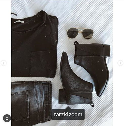 ACNE SİYAH DERİ KISA BOT